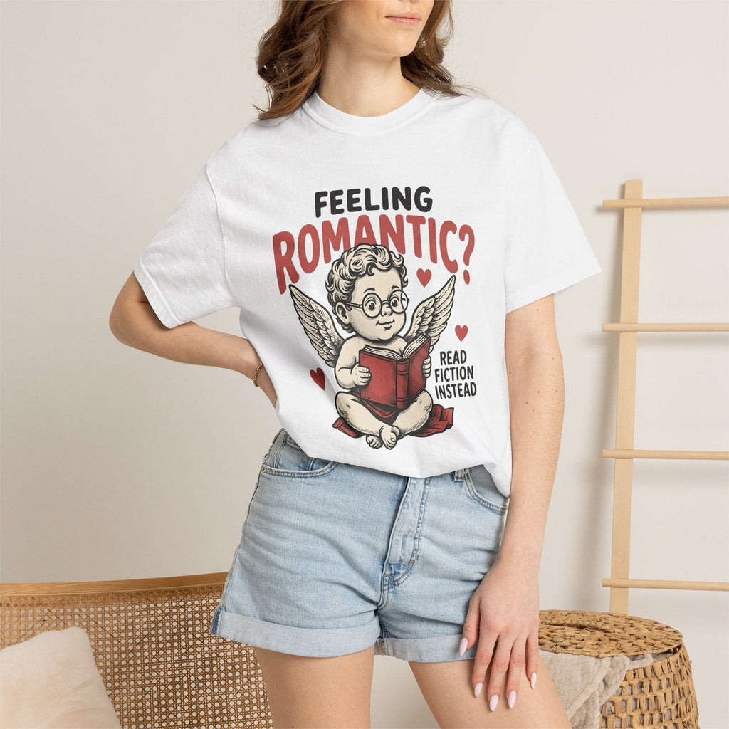Cupid Reading Shirt Valentines Day Book Unisex Gift Vintage product image 6