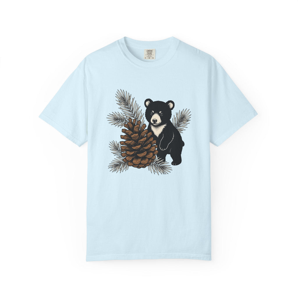 Bear Pinecone Shirt Animals Forest Unisex Gift Block Print product image 2