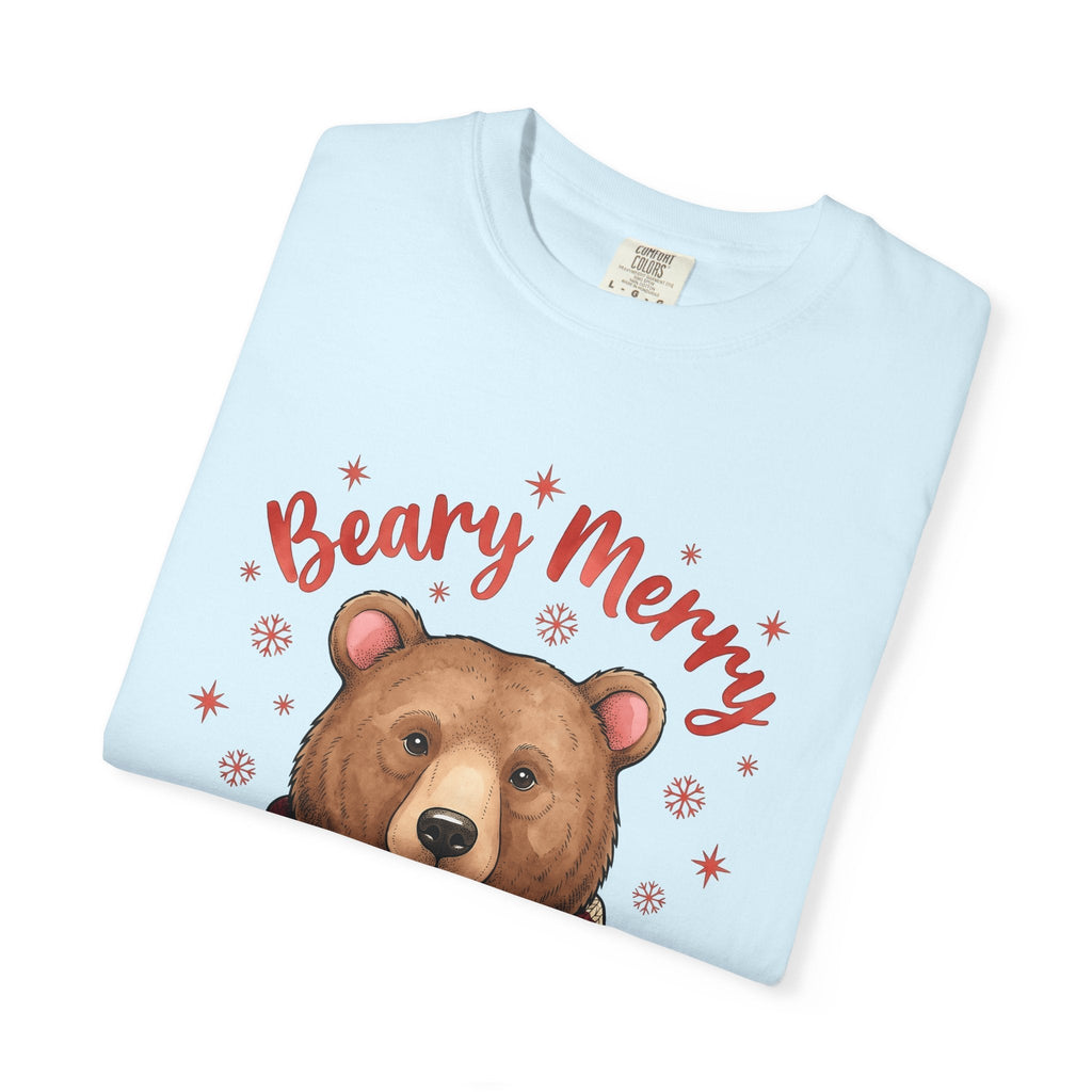 Bear Scarf Shirt Animals Holiday Gift Women Cute Tee Teddy product image 8