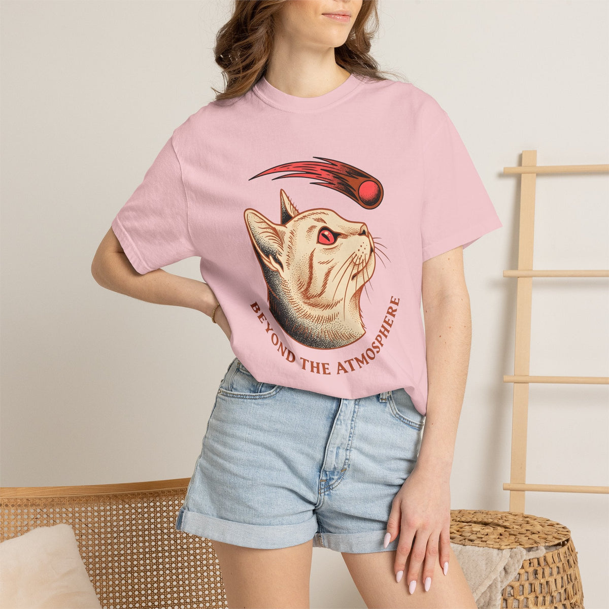 Cat Head Shirt Space Unisex Gift Vintage Tee Kitten T-Shirt product image 12