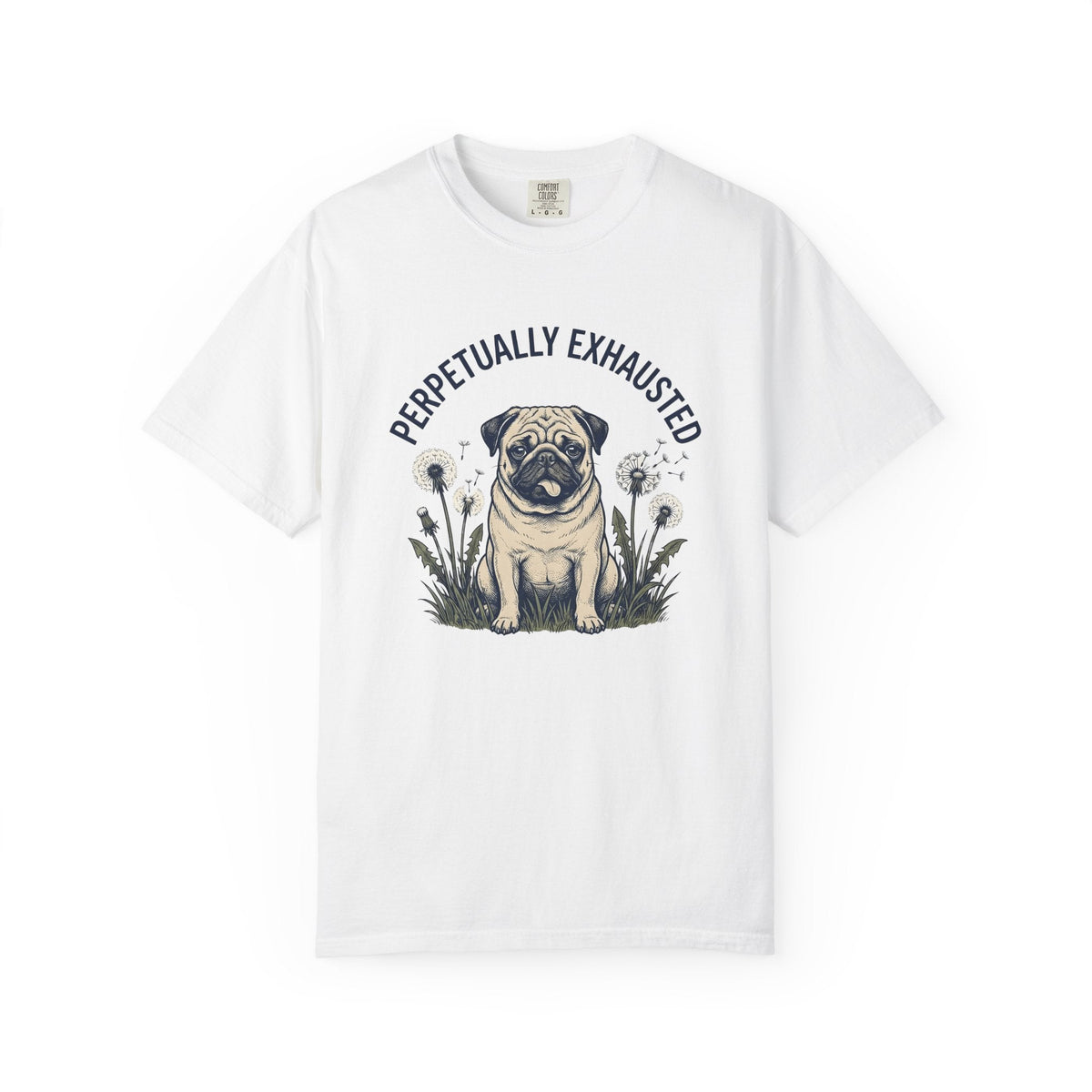 Pug Dog Shirt Humor Unisex Gift Hand Drawn Tee Puggle product image 1