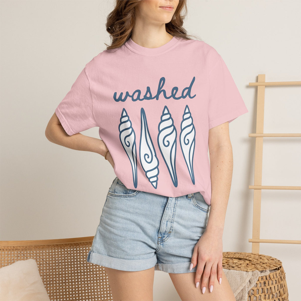 Shell Design Shirt Beach Ocean Unisex Gift Simple Tee product image 12