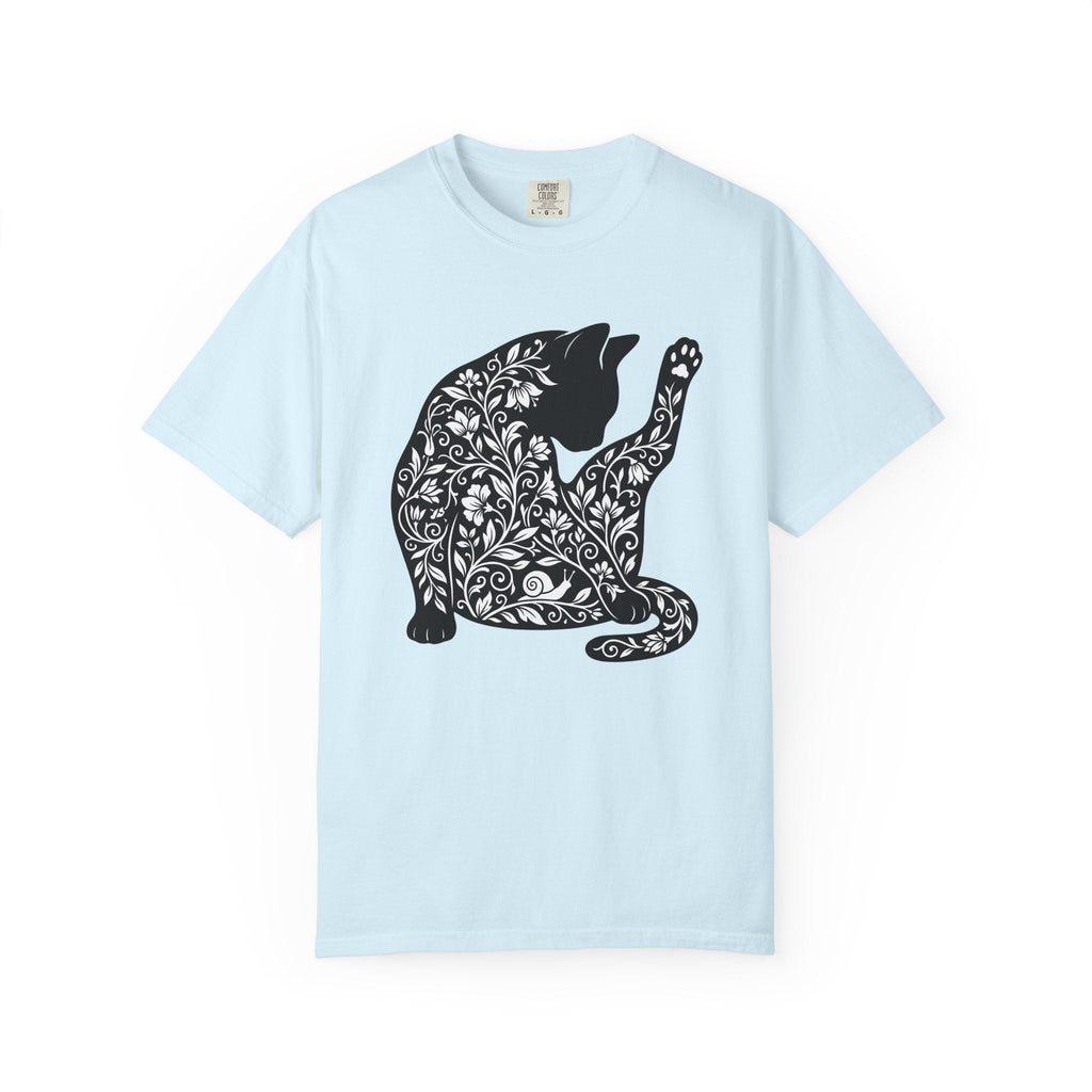 Flower Cat Shirt Outdoors Gift Women Hippie Tee Kitty product image 2