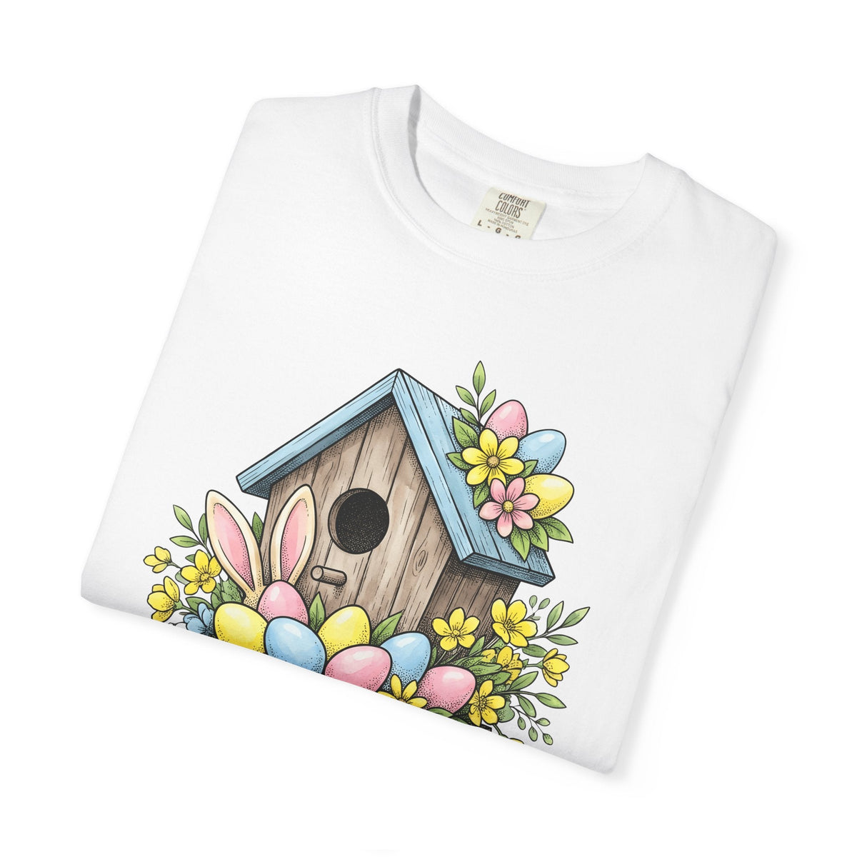 Bunny Bird Home Shirt Easter Outdoor Unisex Gift Line Art product image 5