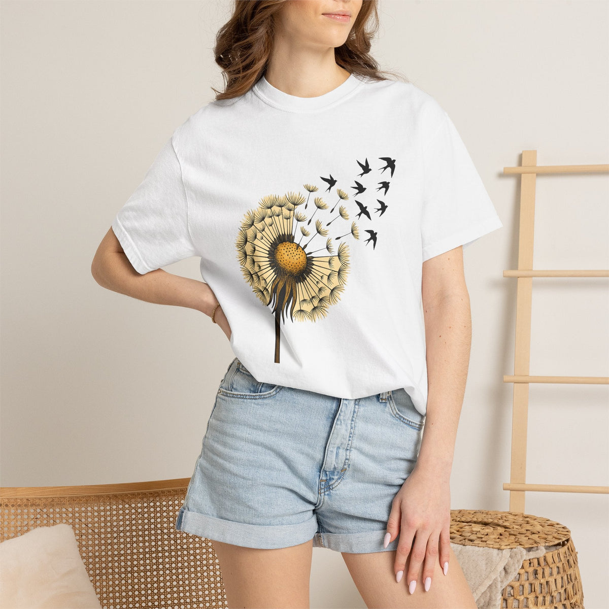 Dandelion Birds Shirt Animals & Flowers Nature Unisex Gift product image 6