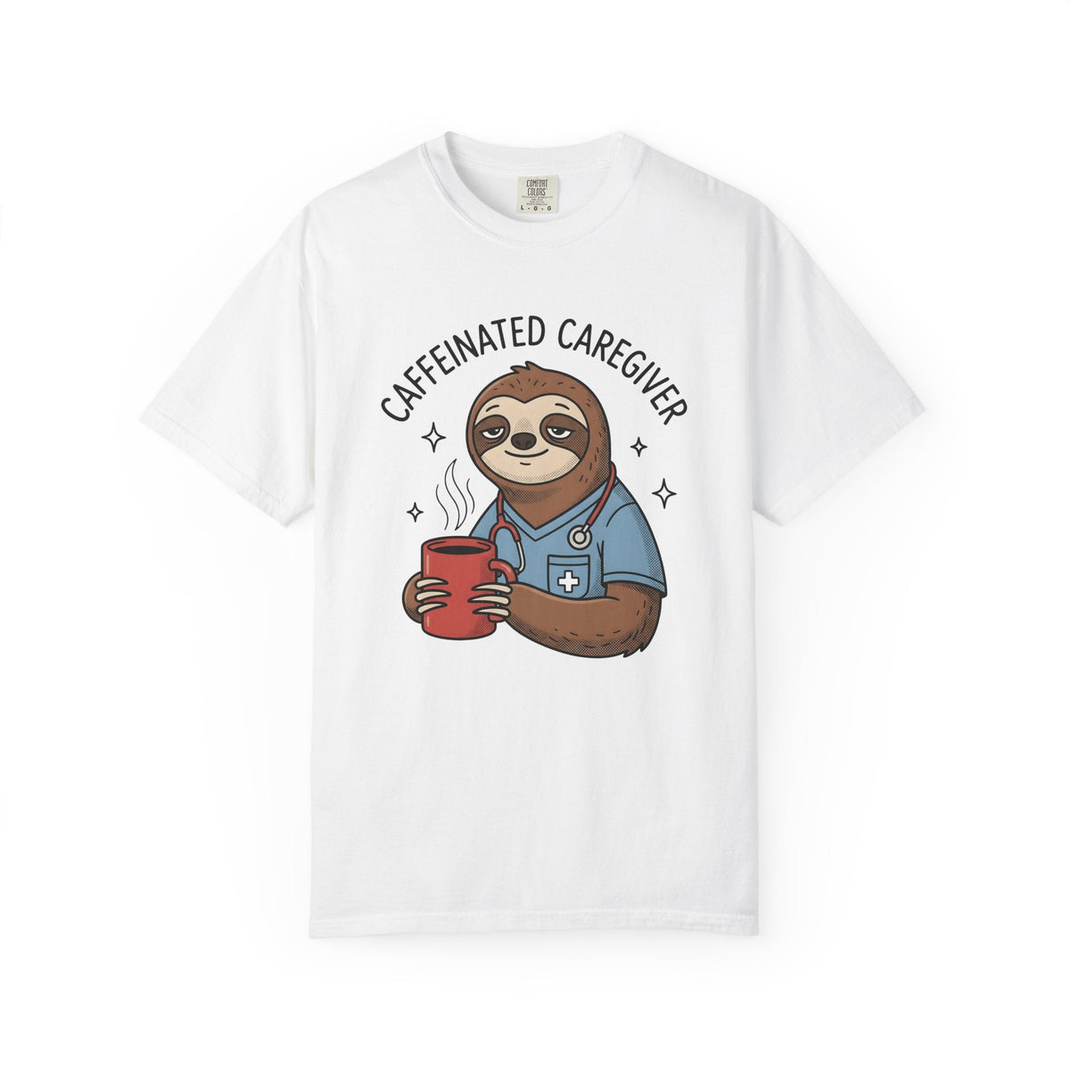 Sloth Nurse Shirt Nurses Latte Unisex Gift Illustration Tee Sloth T-Shirt Nurse