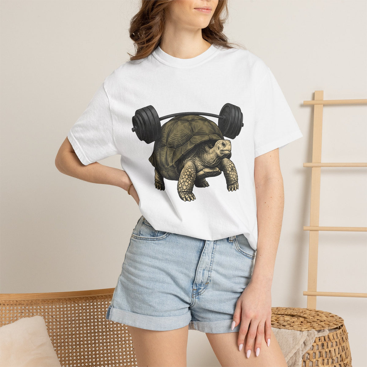 Tortoise Barbell Shirt Animals Fitness Unisex Gift Vintage product image 6