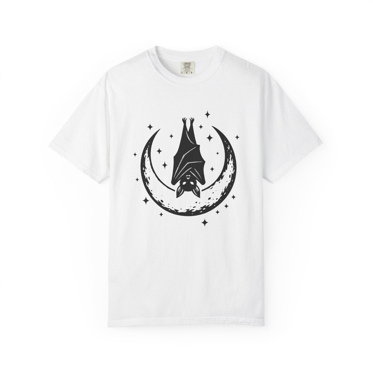 Bat Moon Shirt Boho Chic Space Unisex Gift Eerie Tee Lunar product image 1