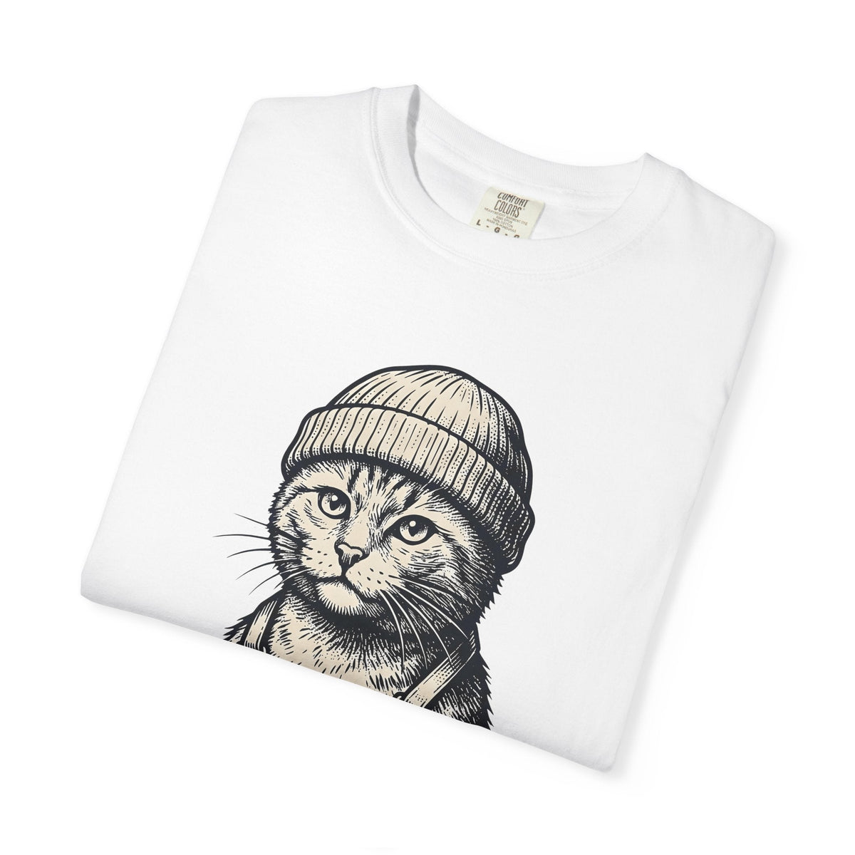 Feline Beanie Shirt Cat Mocha Gift Women Nostalgic Tee product image 5