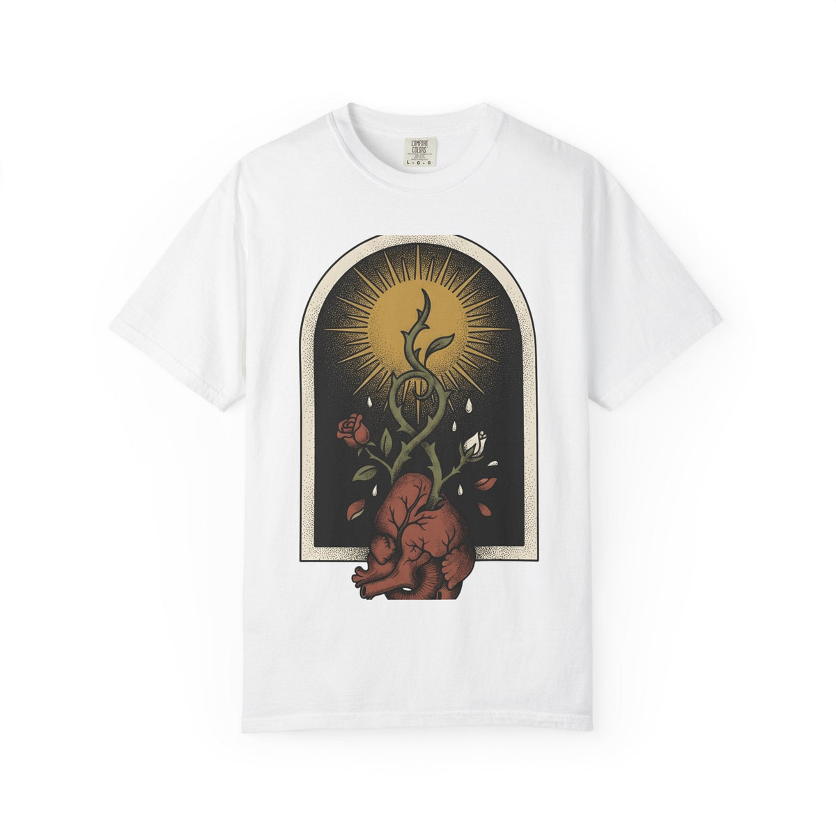 Heart Flower Shirt Holiday Spooky Unisex Gift Traditional product image 1