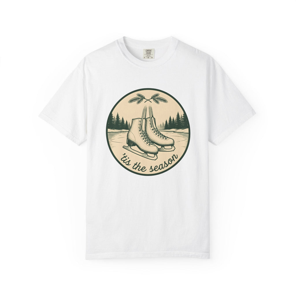 Ice Skates Shirt Christmas Winter Unisex Gift Vintage Tee product image 1