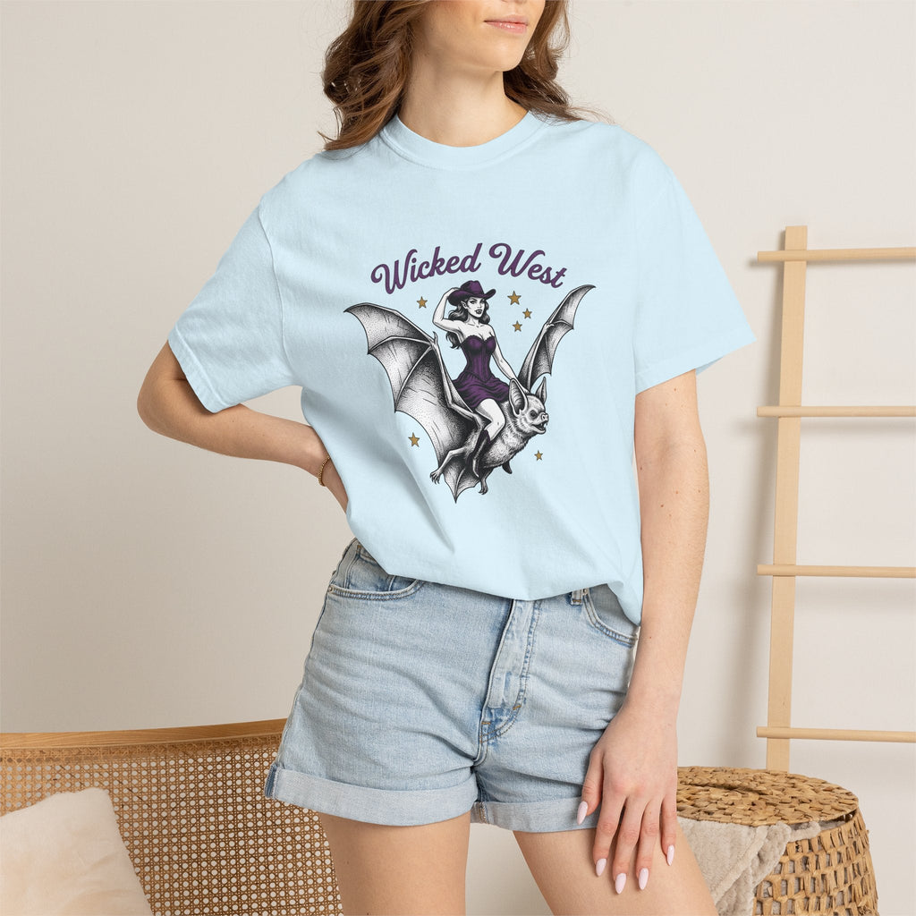 Cowgirl Bat Shirt Halloween Gothic Gift for Women Vintage product image 10