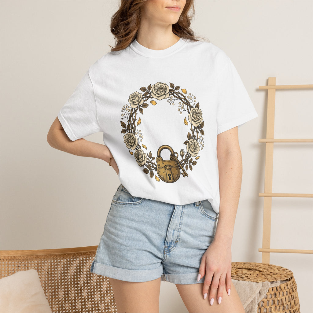 Flower Ring Shirt Holiday Bouquet Unisex Gift Retro Tee Floral T-Shirt Vacation