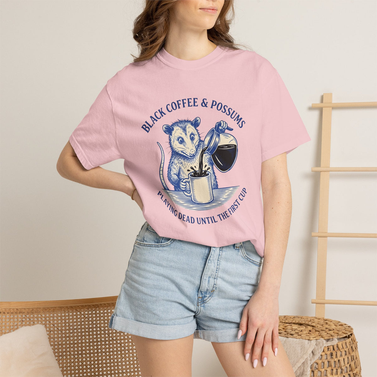 Opossum Coffee Mug Shirt Coffee Wildlife Unisex Gift Retro Tee Possum T-Shirt