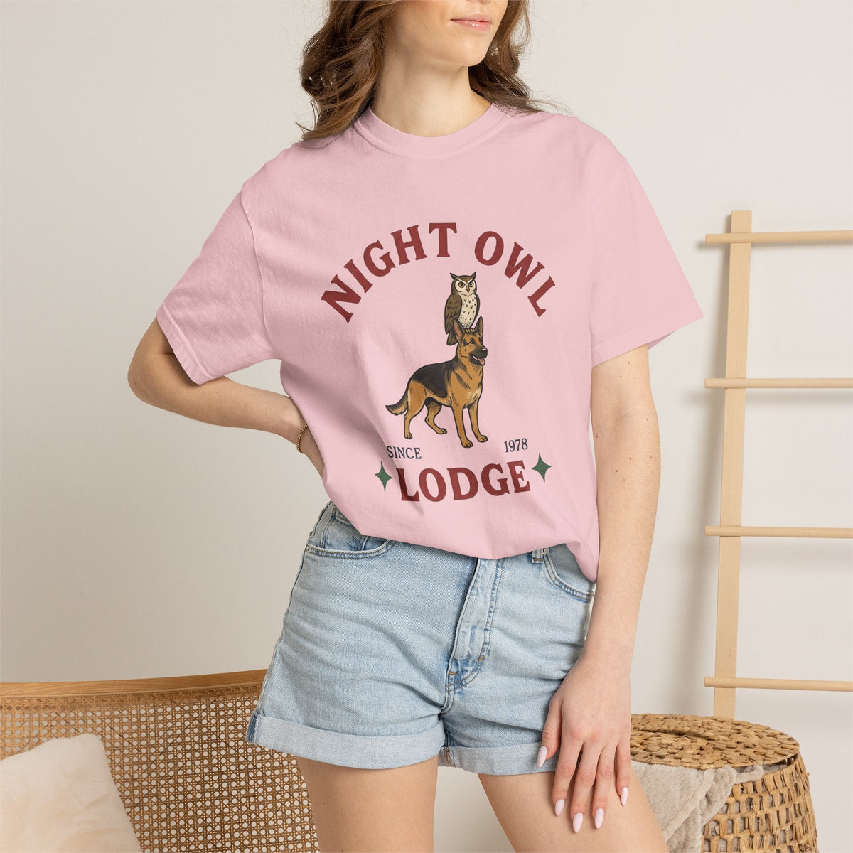 German Shepherd Owl Shirt Dog Fauna Unisex Gift Classic Tee product image 12