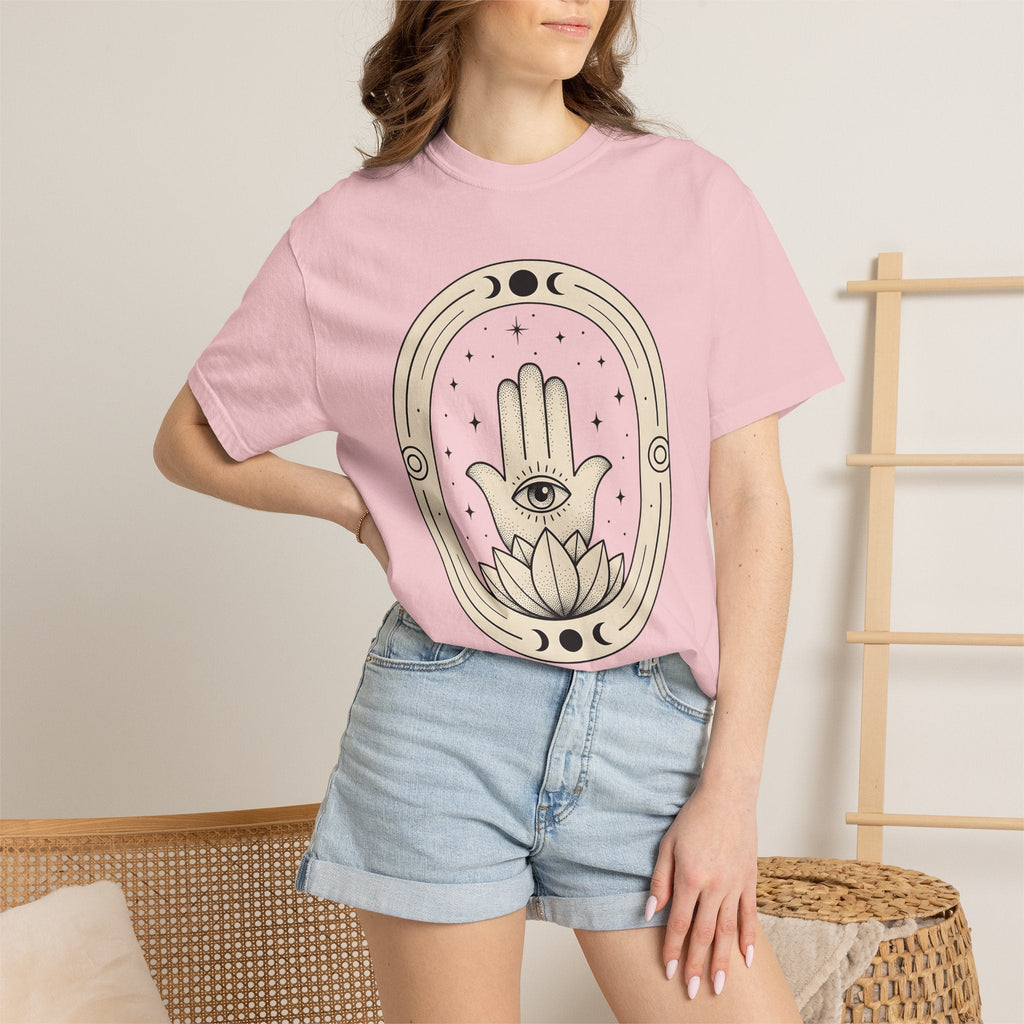 Hamsa Hand Shirt Boho Chic Spiritual Unisex Gift Mystical Tee Hand Of Fatima