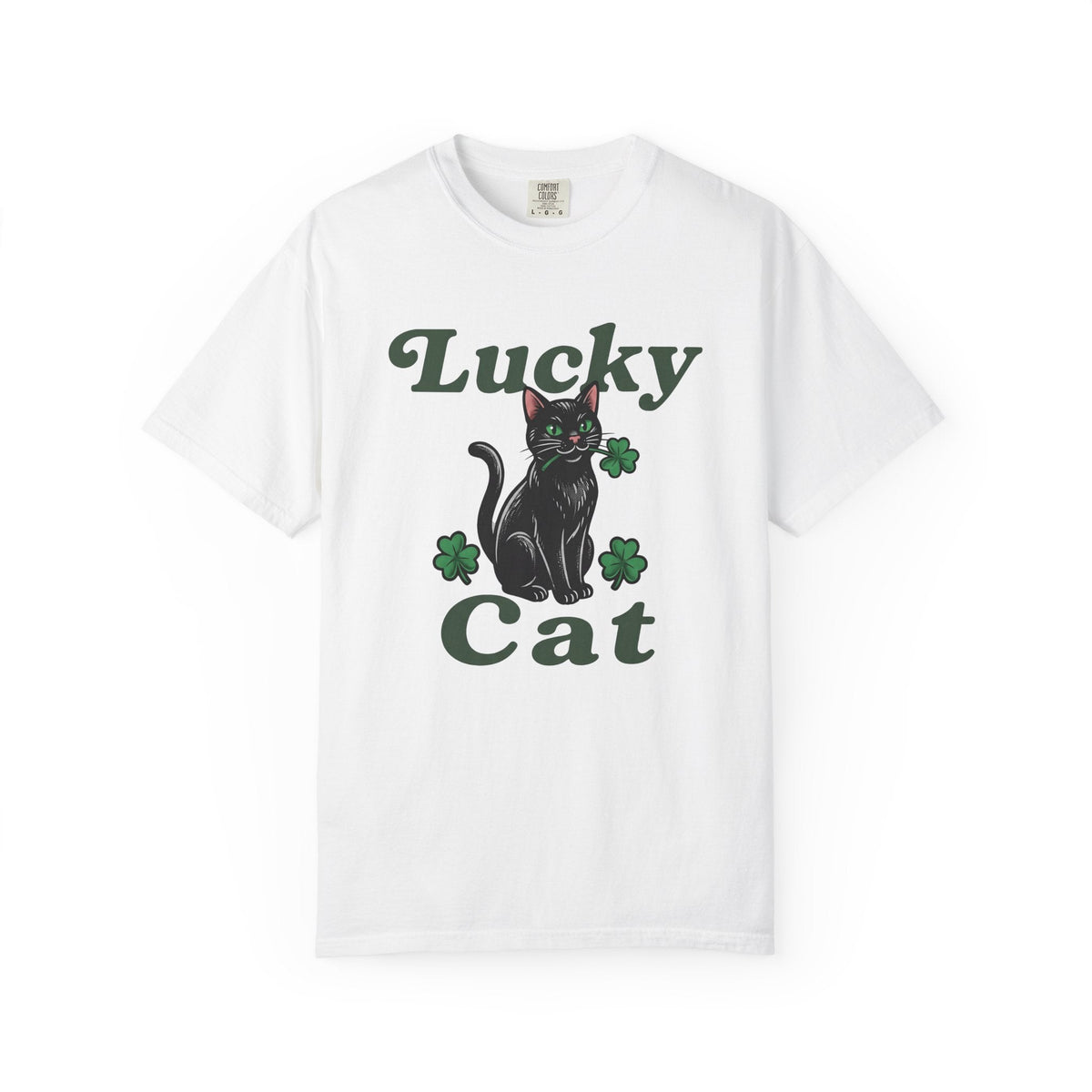 Black Cat Shirt St Patricks Day Kitty Unisex Gift Hand product image 1