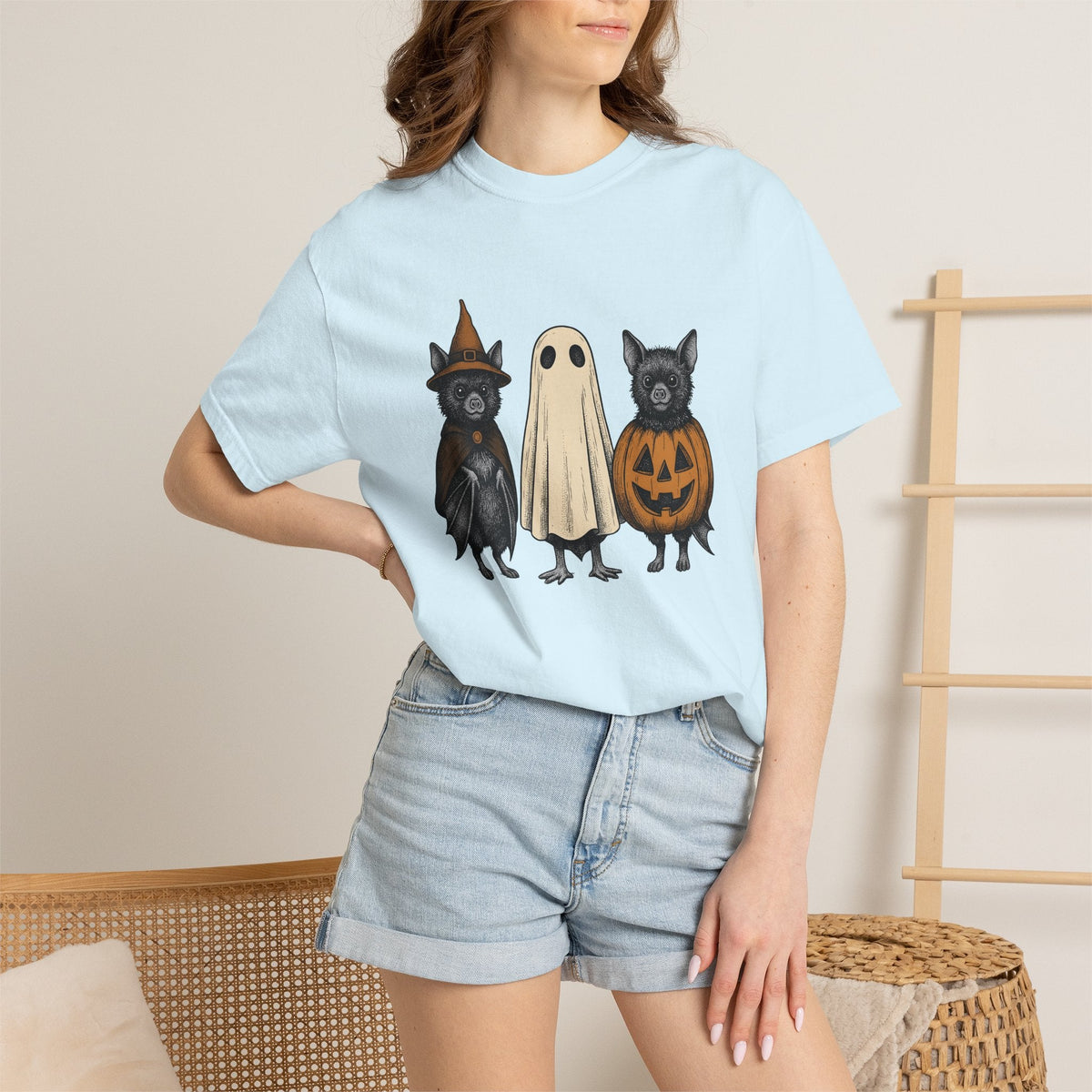 Bat Outfit Shirt Halloween Wildlife Unisex Gift Retro Tee product image 10