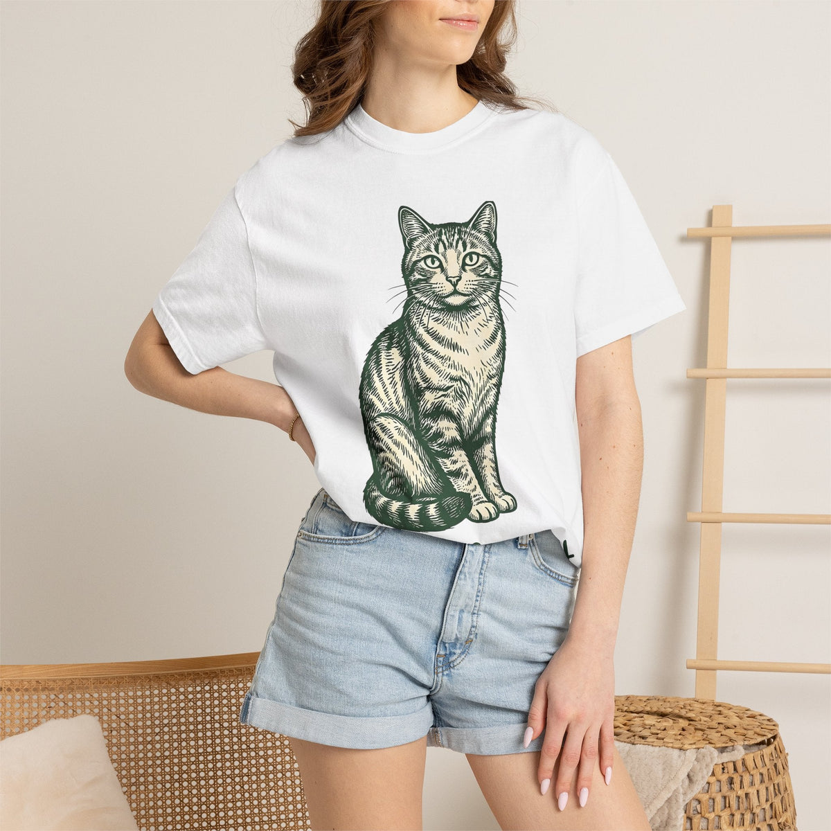 Orange Cat Shirt Wildlife Gift Women Retro Tee Kitty product image 6
