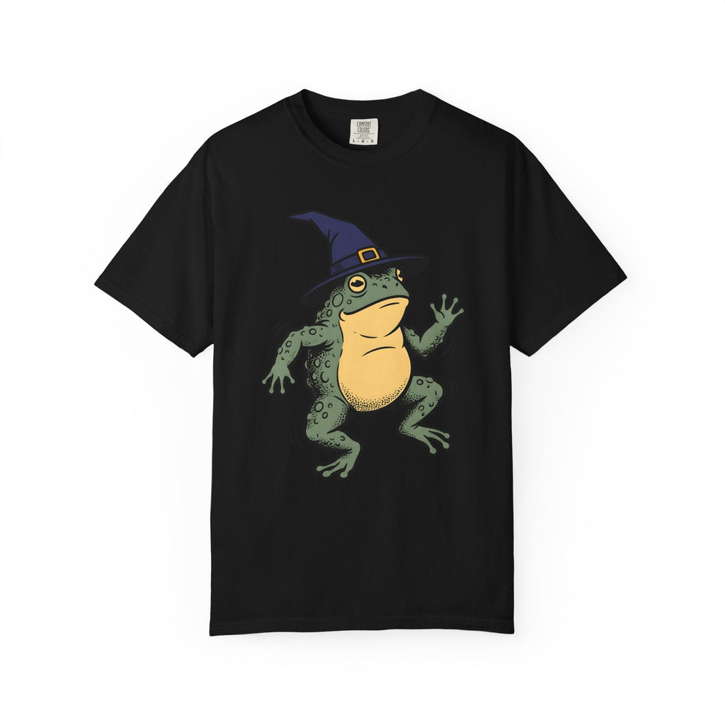 Amphibian Witch Hat Shirt Halloween Pet Unisex Gift Illustration Tee Toadstool