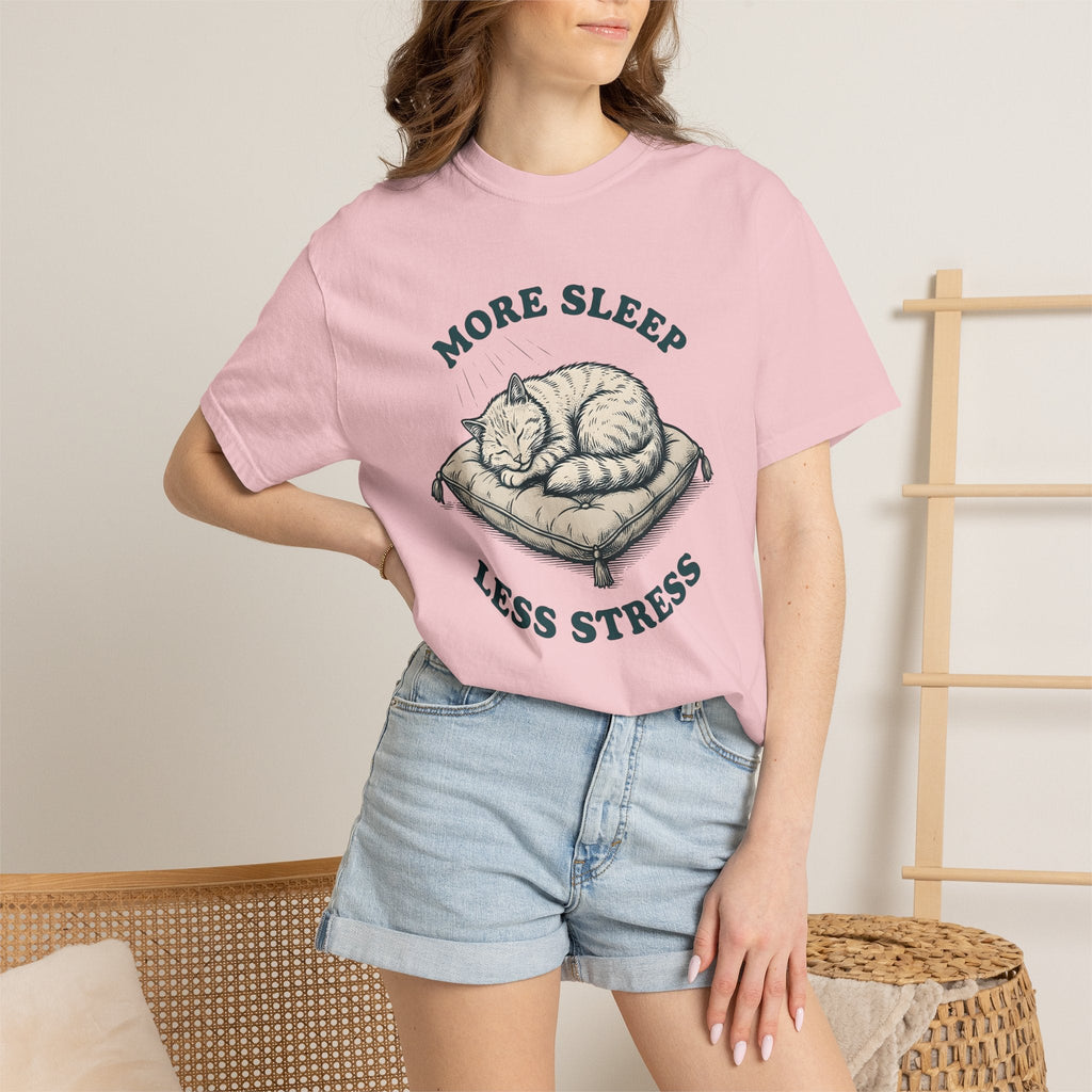 Sleeping Cat Shirt Animal Unisex Gift Hand Drawn Tee Kitten product image 12