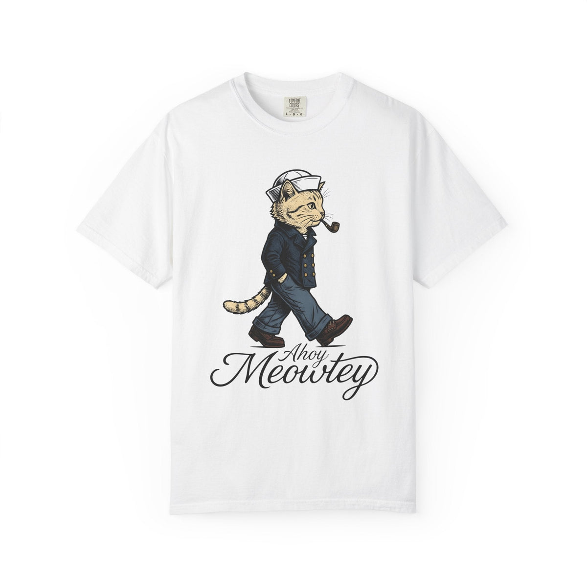 Sailor Cat Shirt Humor Unisex Gift Vintage Tee Kitty product image 1