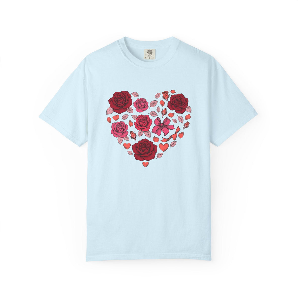 Rose Heart Shirt Valentines Day Floral Unisex Gift Hand product image 2