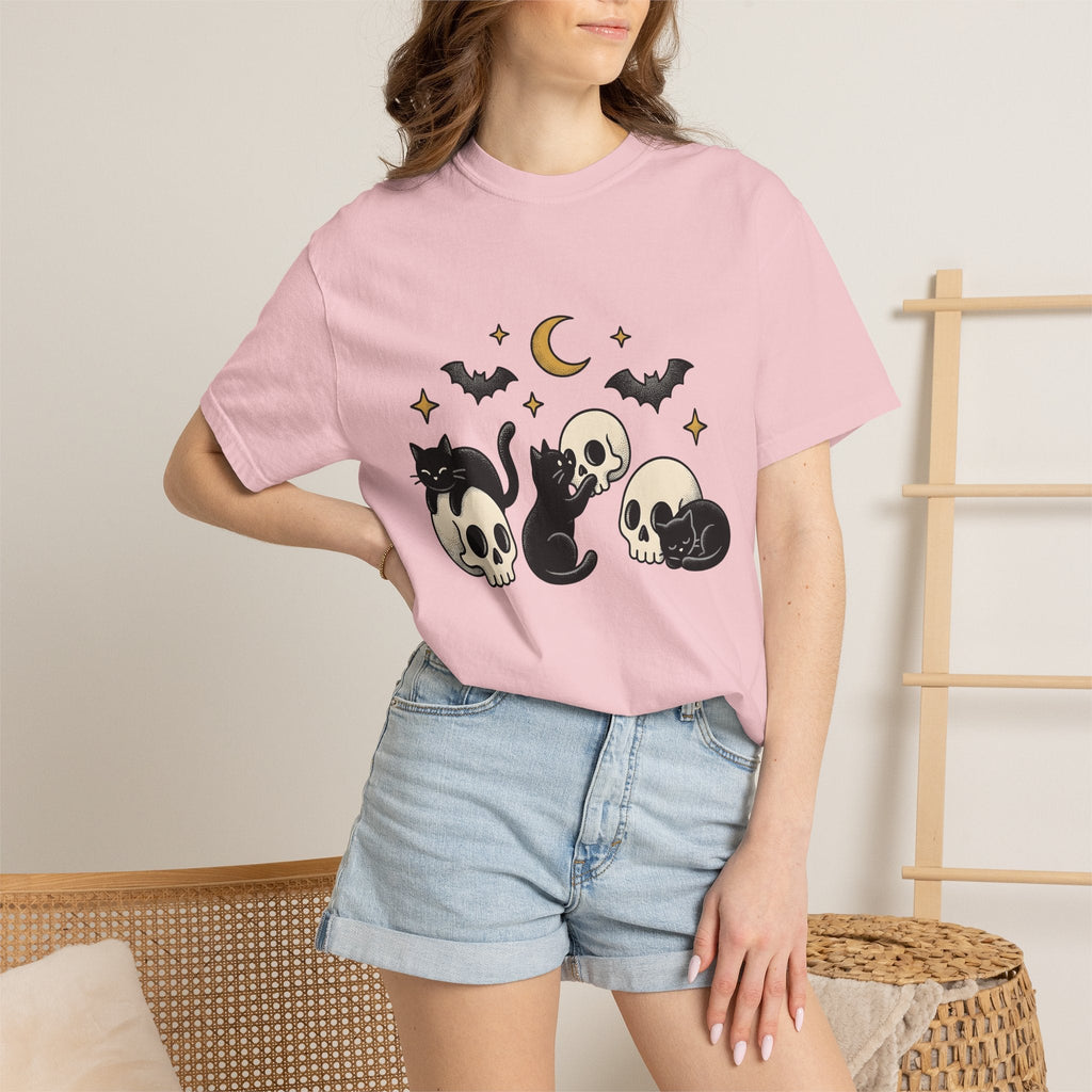 Black Cats Shirt Cat Halloween Unisex Gift Tattoo Style Tee product image 12