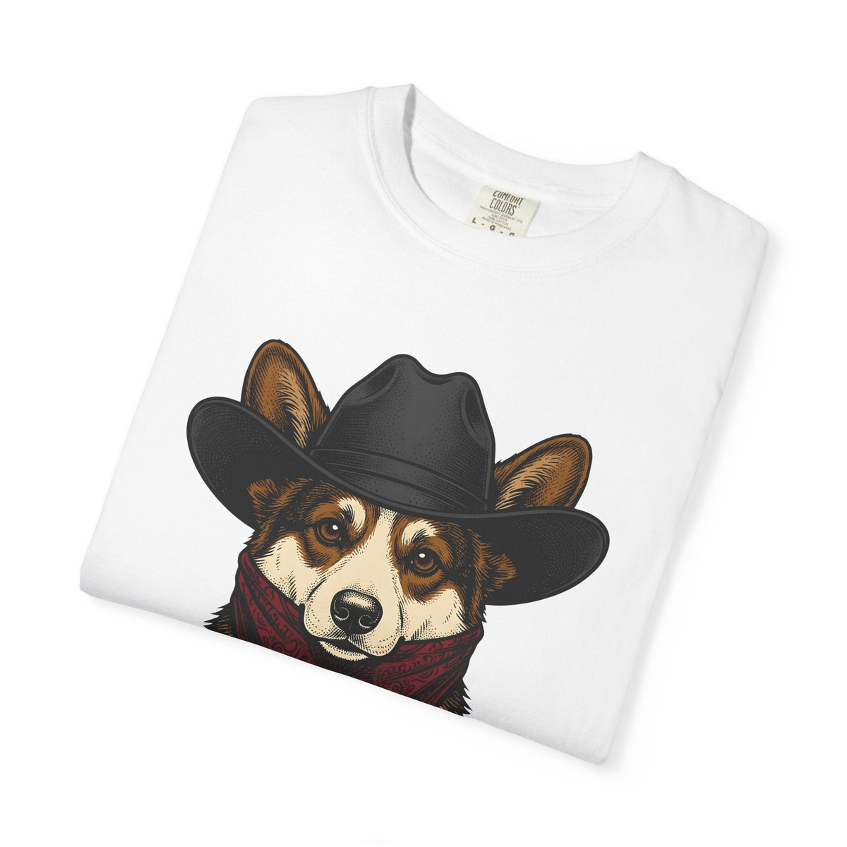 Corgi Cowboy Shirt Dog Western Unisex Gift Detailed Tee product image 5