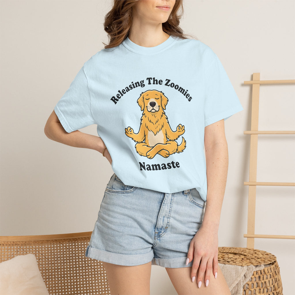 Zen Dog Shirt Yoga Fitness Unisex Gift Illustration Tee product image 9
