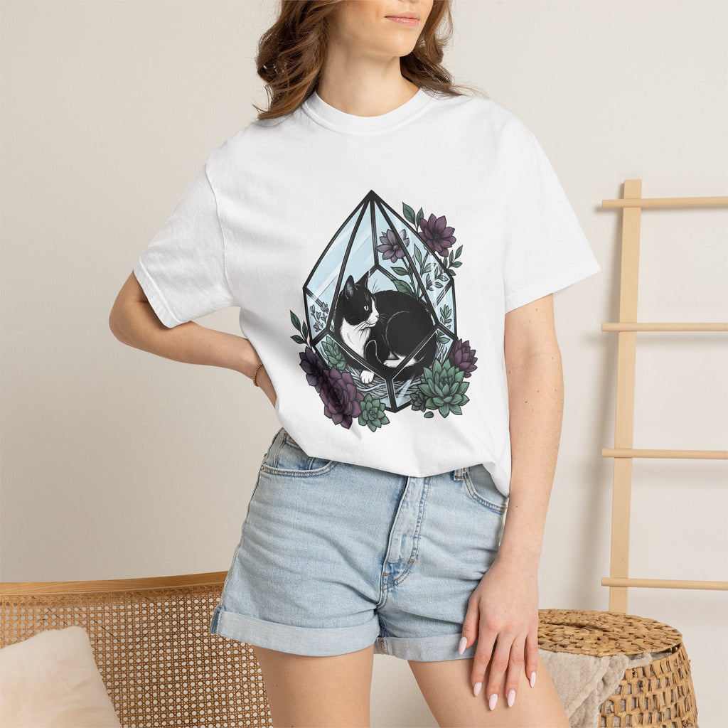 Tuxedo Cat Shirt Plants Unisex Gift Garden Tee Black product image 6