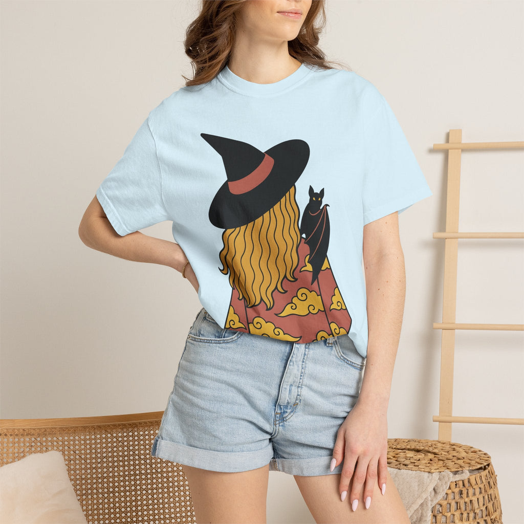 Witch Bat Shirt Halloween Spell Unisex Gift Animated Tee product image 9