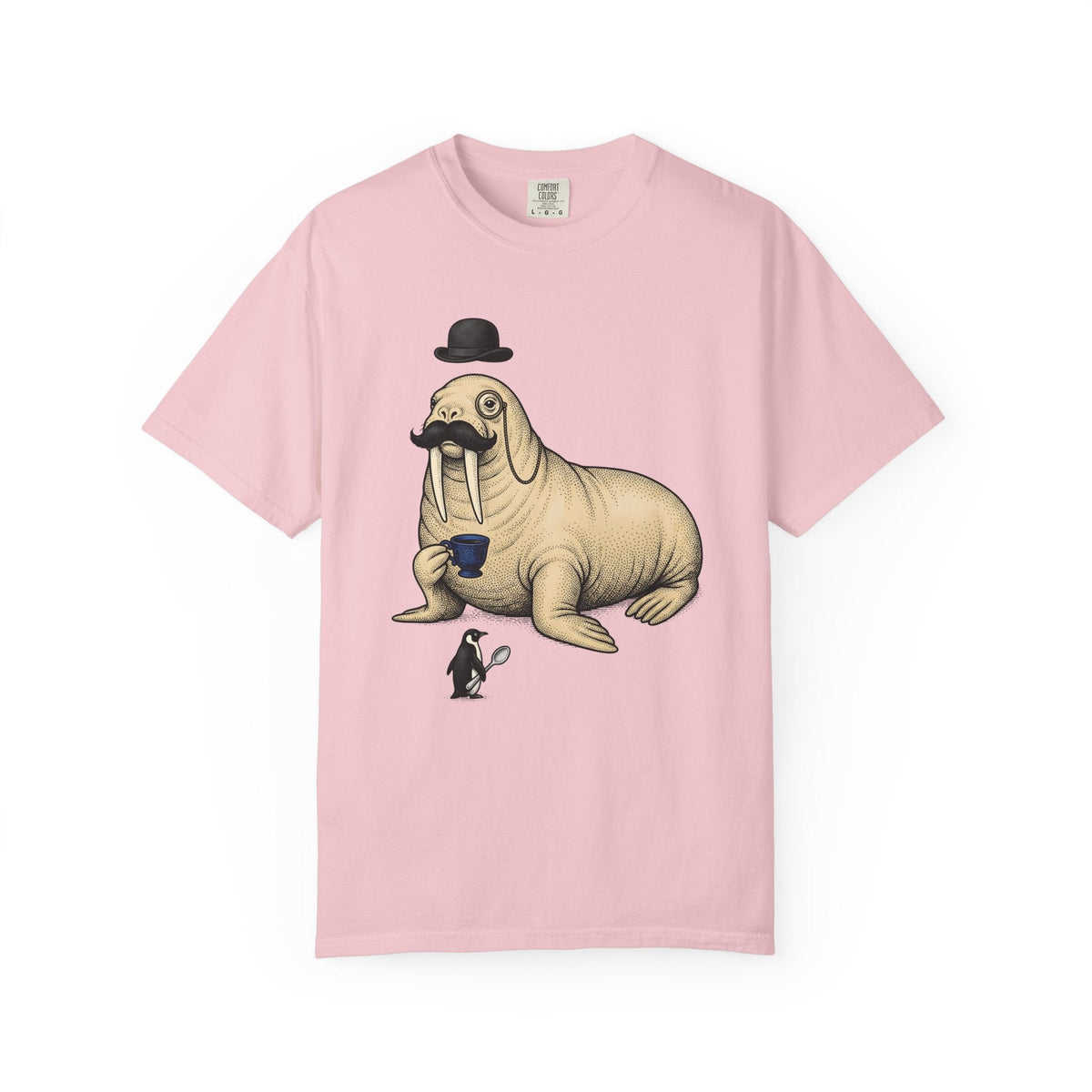 Walrus Tea Party Shirt Animals Humor Unisex Gift Vintage product image 3