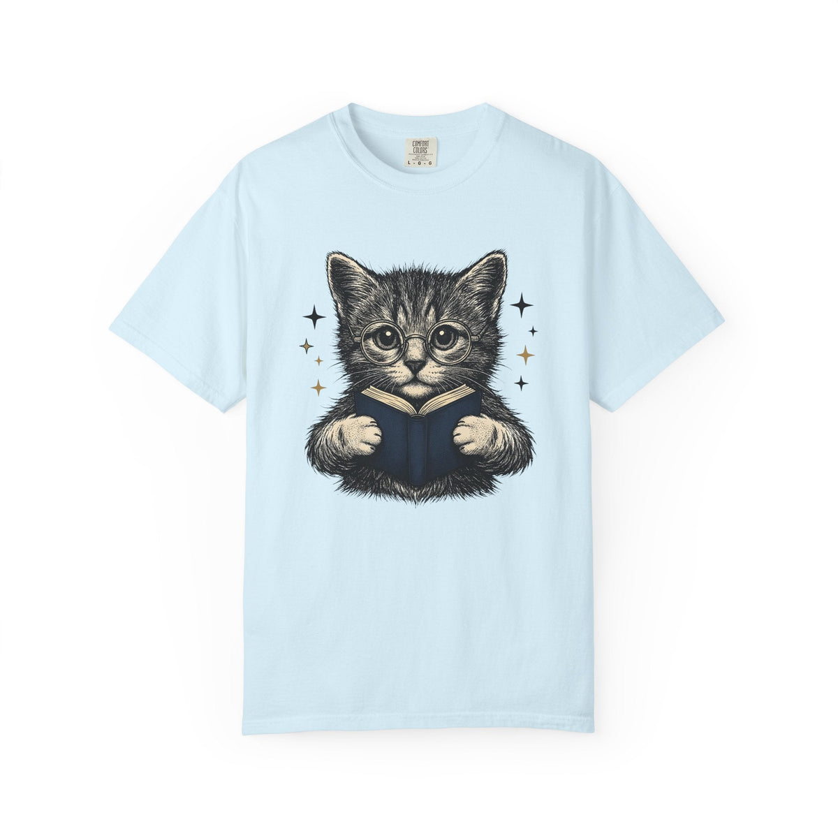 Cat Reading Shirt Novels Unisex Gift Cartoon Tee Kitten product image 2