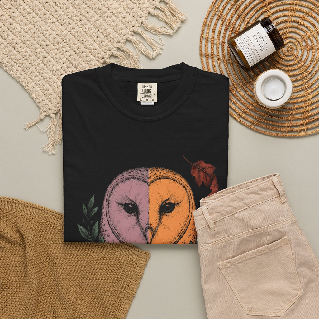 Owl Head Shirt Halloween Nature Gift Women Tattoo Tee product image 16