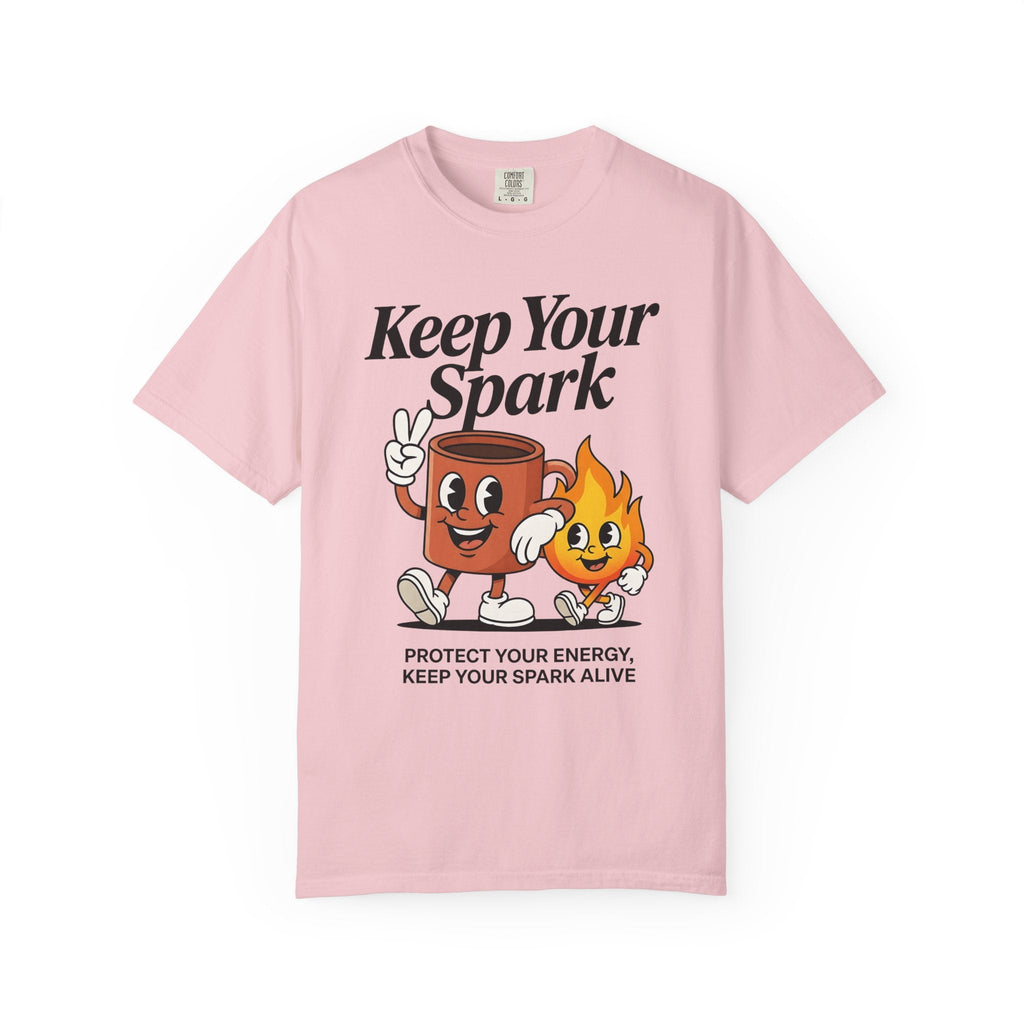 Coffee Cup Fire Shirt Cute Brew Unisex Gift Comic Tee Coffee Cup T-Shirt Kawaii