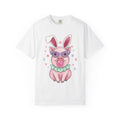 Pig Bunny Ears Shirt Easter Farm Animals Unisex Gift Hand product image 1
