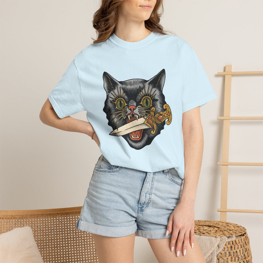 Black Kitty Shirt Cat Horror Unisex Gift Ink Tee T-Shirt product image 9