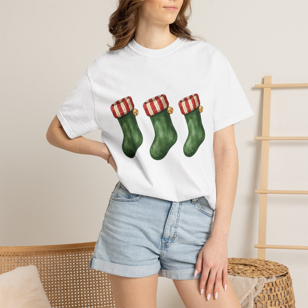 Holiday Stocking Shirt Christmas Winter Unisex Gift Painted product image 6