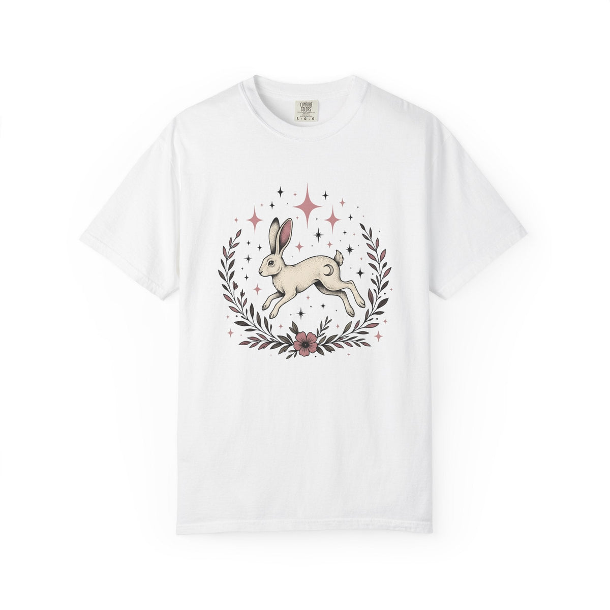 Hare Drawing Shirt Cute Pets Unisex Gift Folk Art Tee product image 1