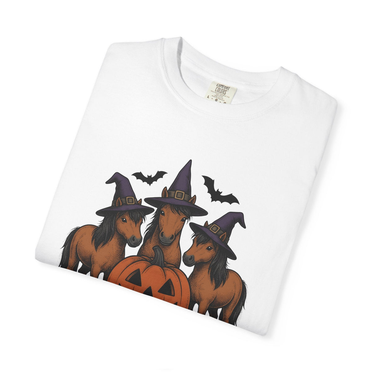 Witch Horse Hat Shirt Halloween Livestock Unisex Gift Classic Tee Sorcery