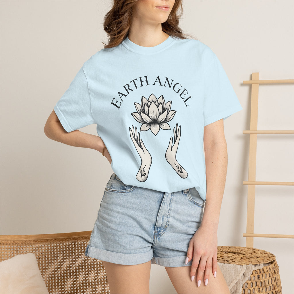 Lotus Hands Shirt Boho Chic Yoga Gift Women Minimalist Tee product image 9