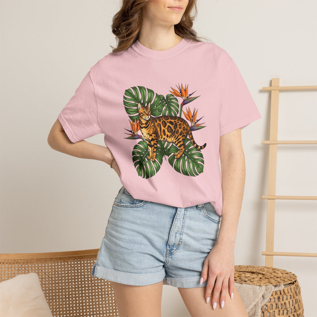 Bengal Kitten Shirt Cat Rainforest Gift Women Floral Tee product image 12