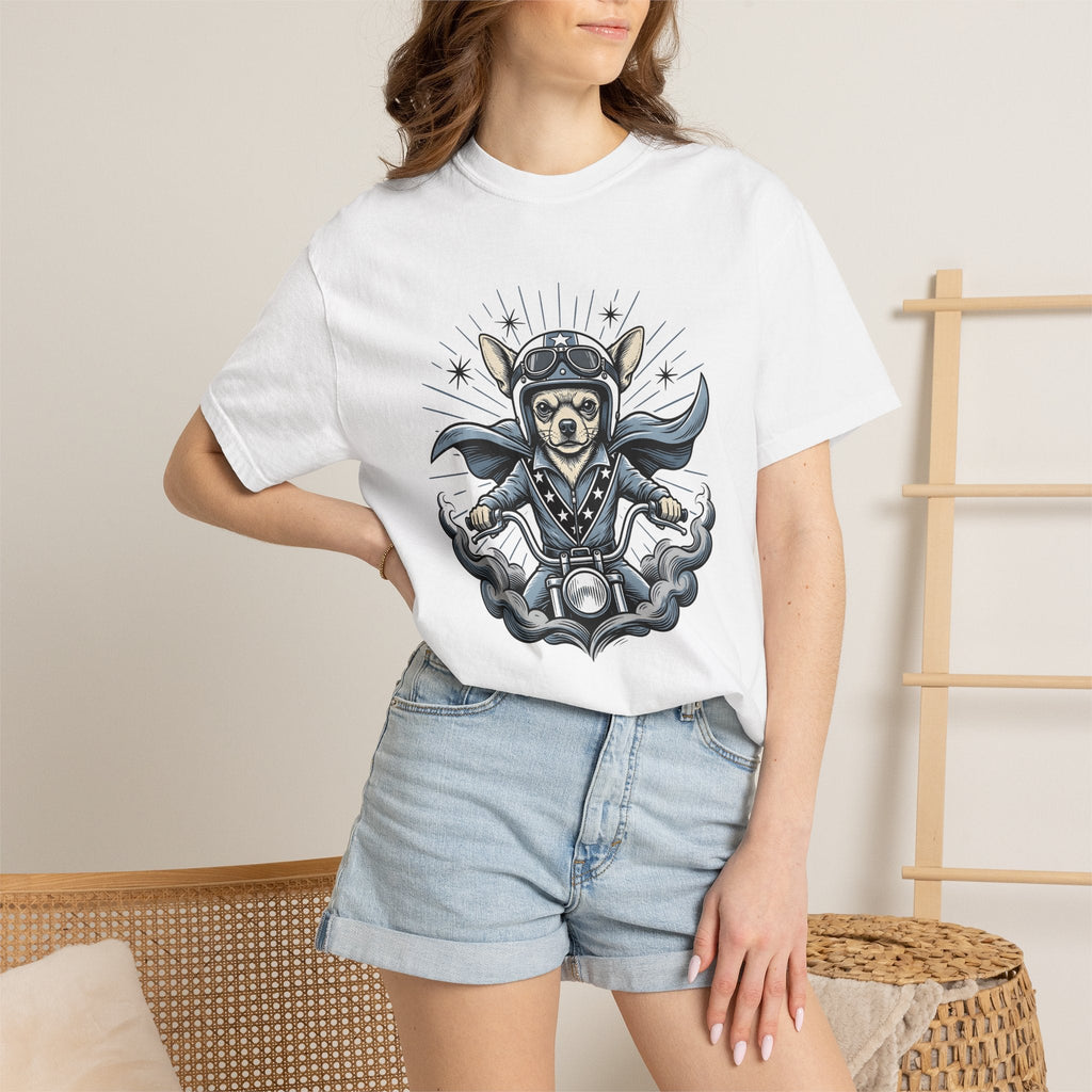 Chihuahua Biker Shirt Dog Motorbike Unisex Gift Traditional product image 6