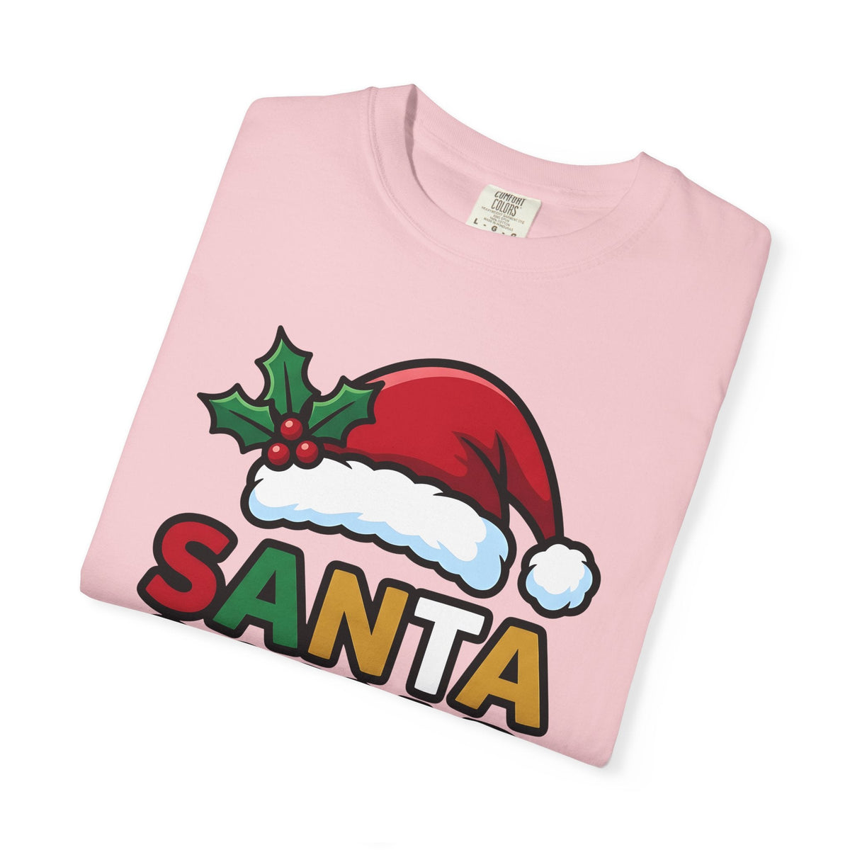Santa Cap Candy Cartoon T-Shirt – Christmas Festive Design, Unisex Graphic Tee