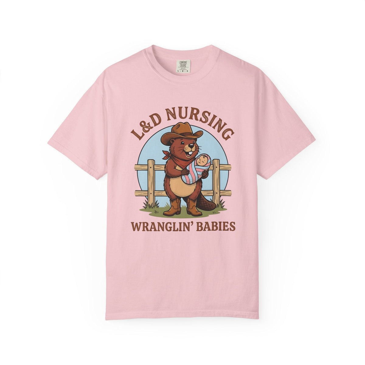 Cowboy Beaver Shirt Nurses Animal Gift Women Cartoon Tee product image 3