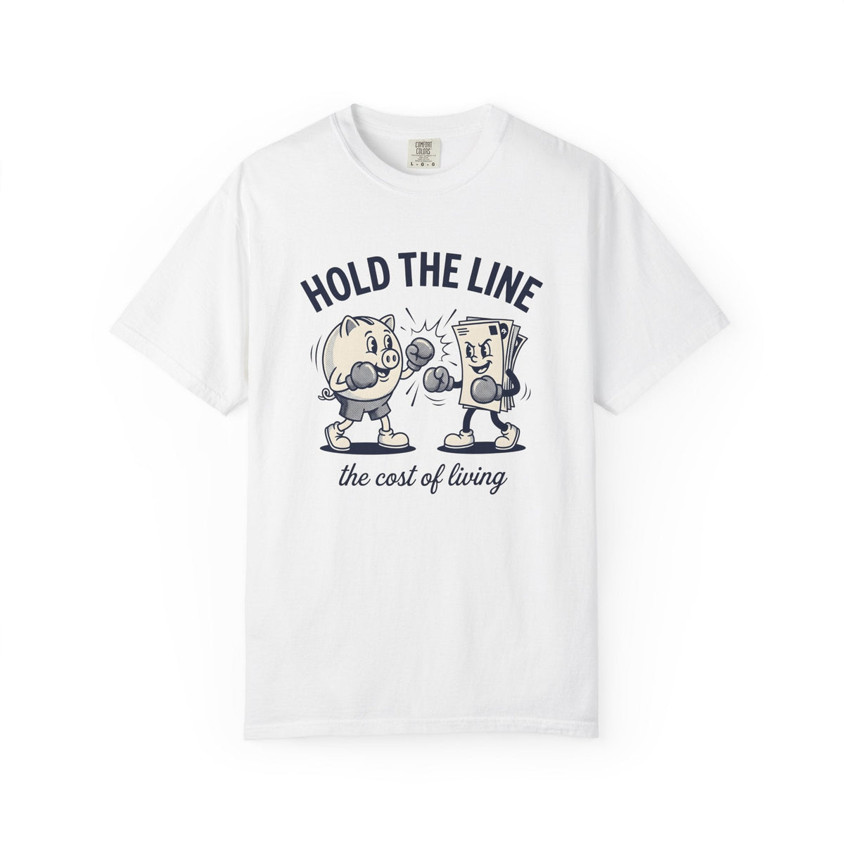 Piggy Bank Fight Shirt Funny Money Gift Women Hand Drawn product image 1