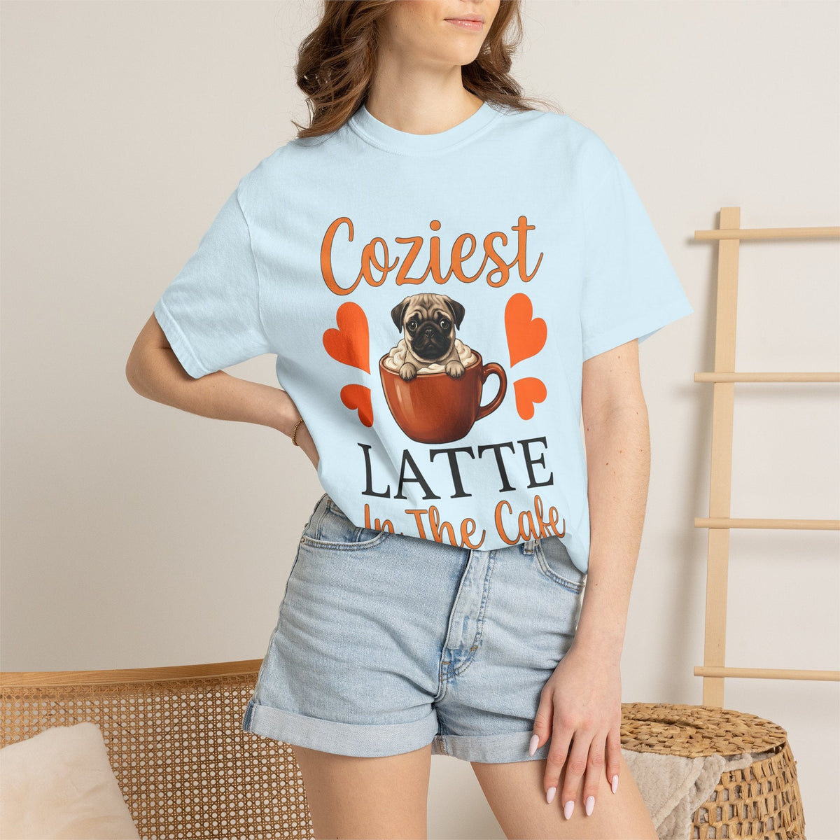 Pug Coffee Cup Shirt Dog Coffee Unisex Gift Cute Tee Coffee Mug T-Shirt Dog Fan