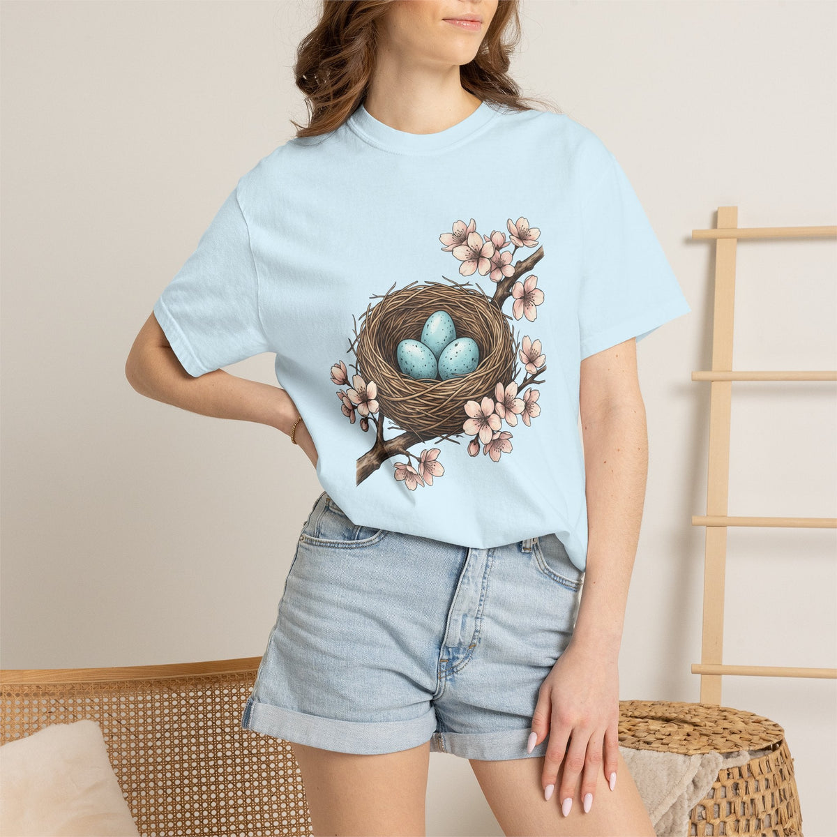 Bird Nest Shirt Easter Spring Unisex Gift Botanical Tee product image 9