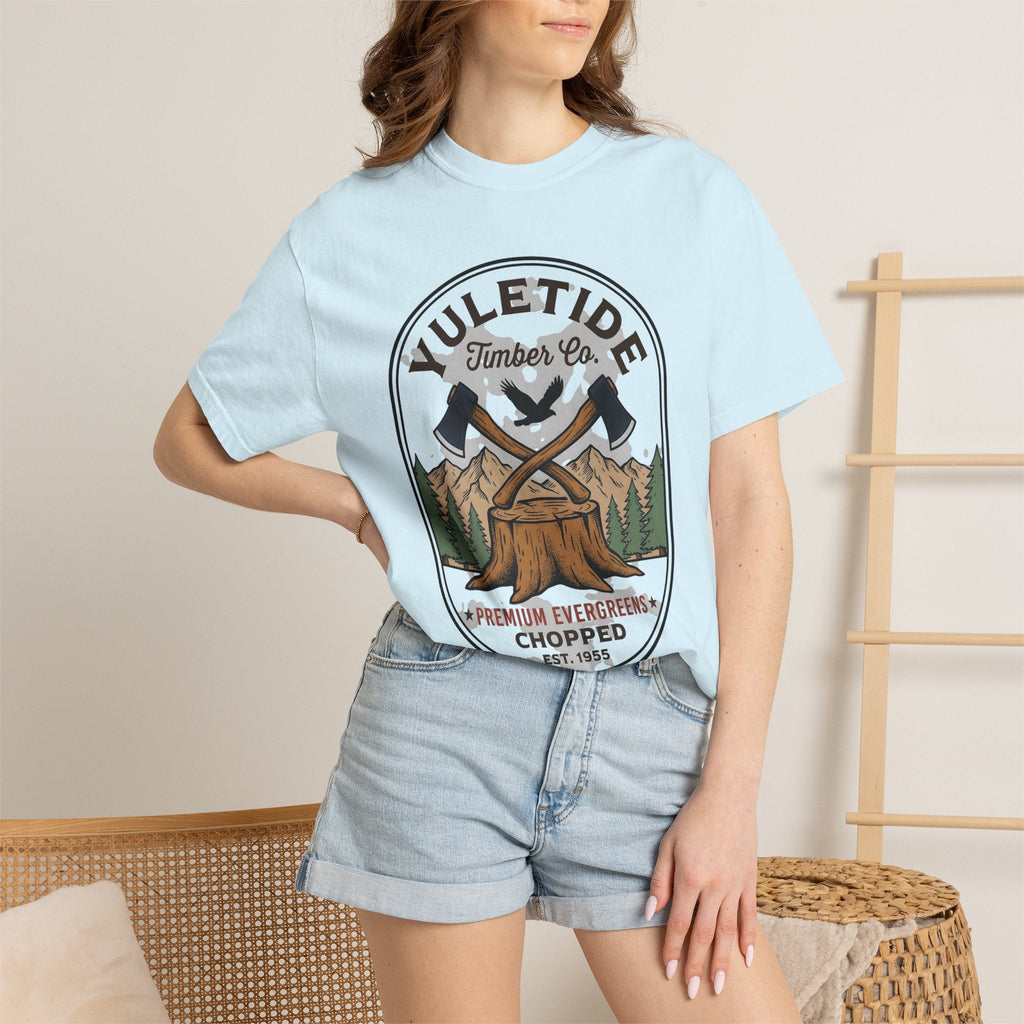 Crossed Hatchets Shirt Christmas Camping Unisex Gift Rustic product image 9